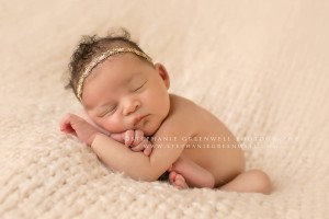 newborn girl cream backdrop stephanie greenwell southeast missouri photographer